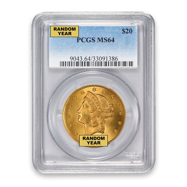 $20 Liberty Gold Double Eagle PCGS MS64 Obverse