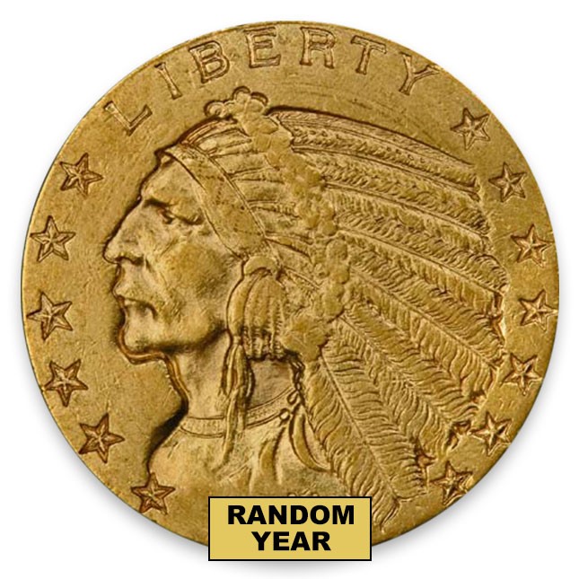 $5 Indian Gold Half Eagle Extra Fine (XF) Random