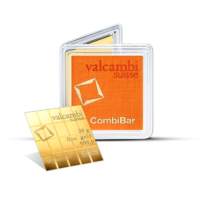 20 Gram Gold Valcambi Divisble CombiBar (20 x 1 Gram)