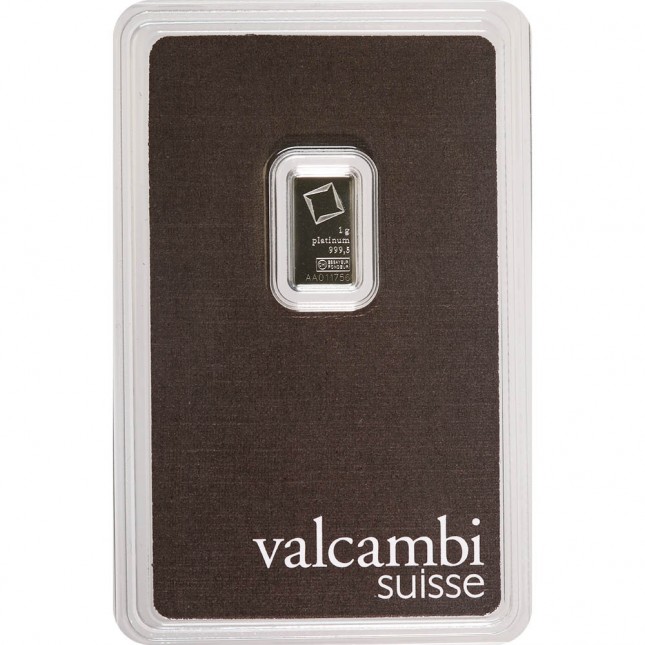 Valcambi 1 Gram Platinum Bar (In Assay)