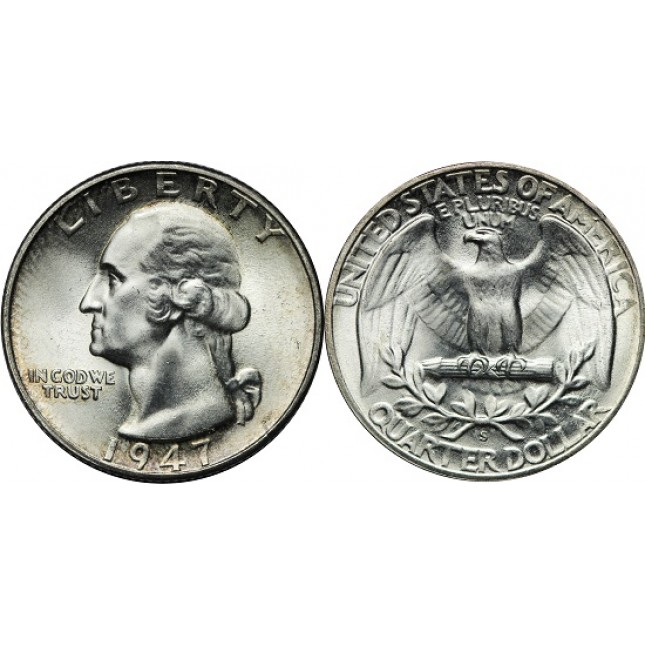 90% Silver Washington Quarters - $1 Face Value (4 Coins)