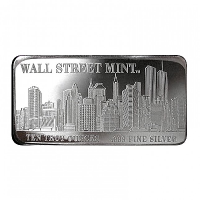 10 oz Wall Street Mint Silver Bar
