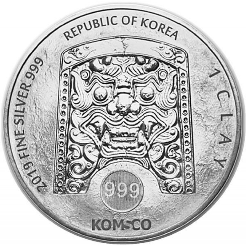2019 South Korea 1 oz Silver ZI:SIN Scrofa BU In Stock /& Ready to Ship Ghost