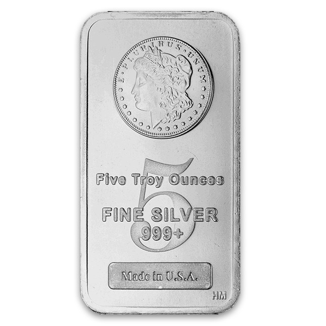 Highland Mint Morgan Dollar Design 1 Troy oz .999 Fine Silver Bar Made in U.S.A 