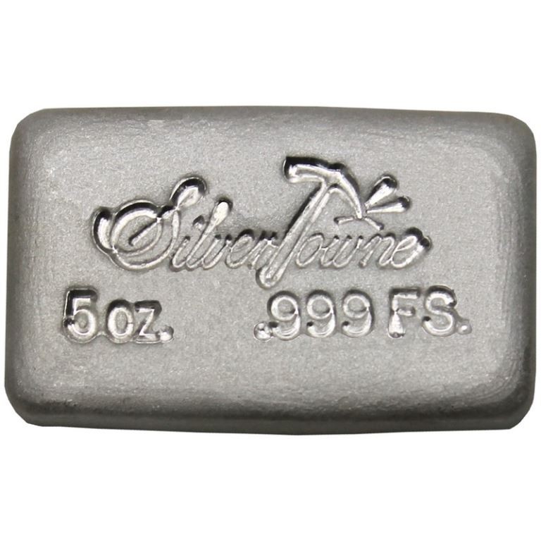 SilverTowne Hand-Poured 5oz .999 Fine Silver Bar