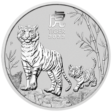 2022 Australia 1/2 Oz Silver Lunar Tiger Coin (BU)