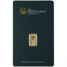1 Gram Perth .9999 Fine Gold Bar (In Assay) Front