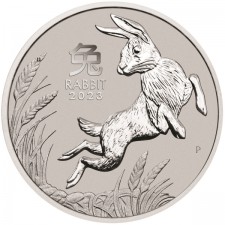 2023 Australia 1 Oz Platinum Lunar Rabbit Coin (BU)