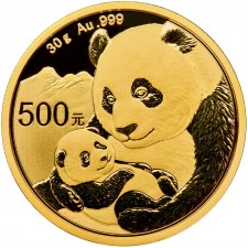 2019 China 30 Gram Gold Panda Coin BU (Sealed)