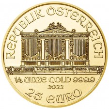 2022 Austria 1/4 Oz Gold Philharmonic