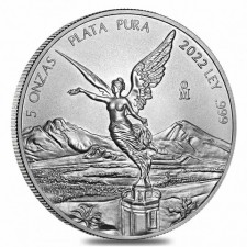 2022 5 Oz Mexican Silver Libertad Coin (BU)