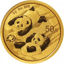 2022 China 3 Gram Gold Panda Coin BU (Sealed)