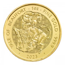 2023 UK 1 Oz Gold Royal Tudor Beasts Yale Of Beaufort (BU)