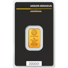 5 Gram Argor-Heraeus Gold Bar (In Assay)