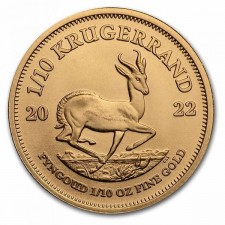 2022 1/10 Oz South Africa Gold Krugerrand (BU)