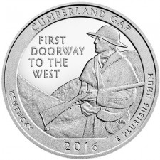 2016 Cumberland Gap 5 Oz Silver ATB Coin