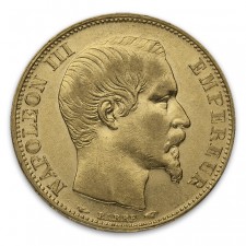France Gold 20 Francs Napoleon III Obverse
