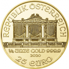 2020 Austria 1/4 Oz Gold Philharmonic