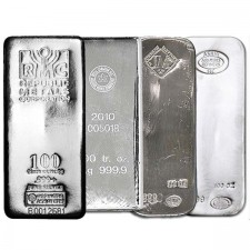 100 Oz Silver Bar - Random Design (New)