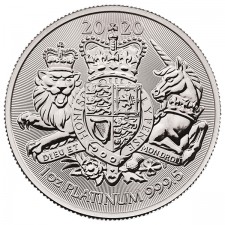 2020 Great Britain 1 oz Platinum The Royal Arms (BU)