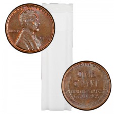 1940-1958 Lincoln Wheat Cent 50-Coin Roll Avg Circ