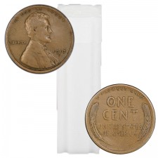 1909-1919 Lincoln Wheat Cent 50-Coin Roll Avg Circ