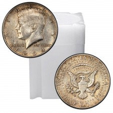 Tube of 90% Silver 1964 John F. Kennedy (JFK) Half Dollars - $10 Face Value
