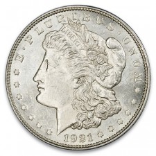 1921 Morgan Silver Dollar Coin BU (Brilliant Uncirculated) Obverse