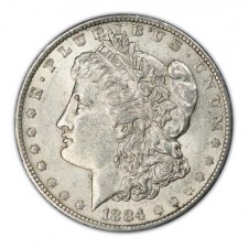 1878-1904 Morgan Silver Dollar Coin About Uncirculated AU Obverse