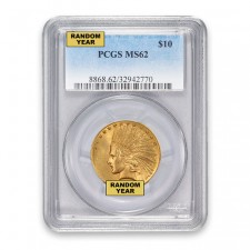 $10 Indian Gold Eagle PCGS MS62 (Random)