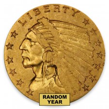 1908-1929 Random Date $2.50 Indian Quarter Eagle Very Fine (VF)
