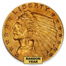 $2.50 Indian Quarter Eagle Extra Fine (XF) Random