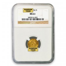 $2.50 Liberty Quarter Eagle NGC MS61 (Random)