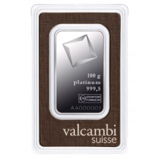 Valcambi 100 Gram Platinum Bar (In Assay)