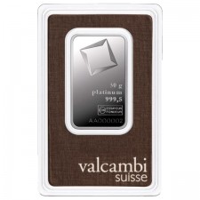 Valcambi 50 Gram Platinum Bar (In Assay)