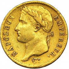 France Gold 20 Franc Napoleon I 1807-1815 (Average Circulated)