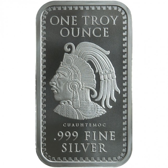 Buy 1 oz Silver Bar Aztec Calendar Monument Metals