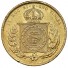 Brazil 10,000 Reis Gold Pedro II Avg Circ (Random Date)