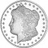 Highland Mint (HM) 1 Oz Morgan Design Silver Round