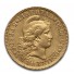 1882-1889 Argentina Gold 5 Pesos Un Argentino (Avg Circ)