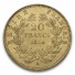 Gold 20 Francs Napoleon III Type 2 (Bare Head Style)
