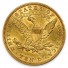 1838-1907 Random Date $10 Liberty Eagle About Uncirculated (AU) Reverse