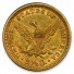 $2.5 Liberty Quarter Eagle About Uncirculated (AU) Reverse