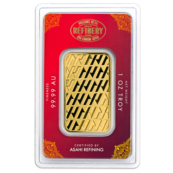 Buy the Asahi 1 oz Diwali Gold Bar (In Assay) Monument Metals