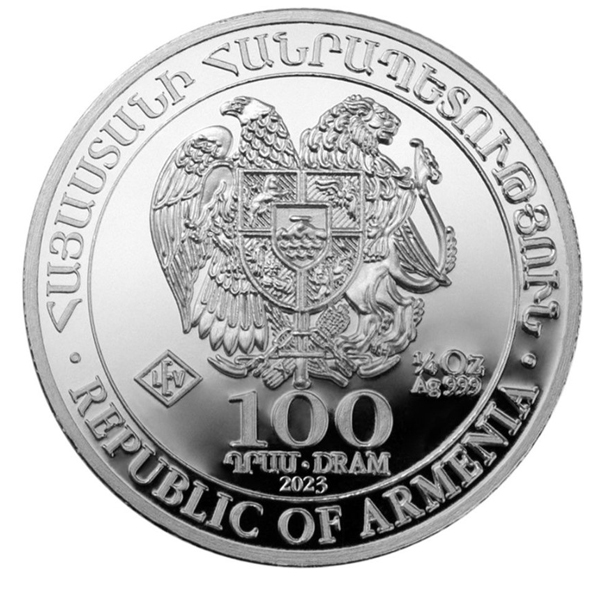 2023 1/4 Oz Armenian Silver Noah Coin BU - Monument Metals