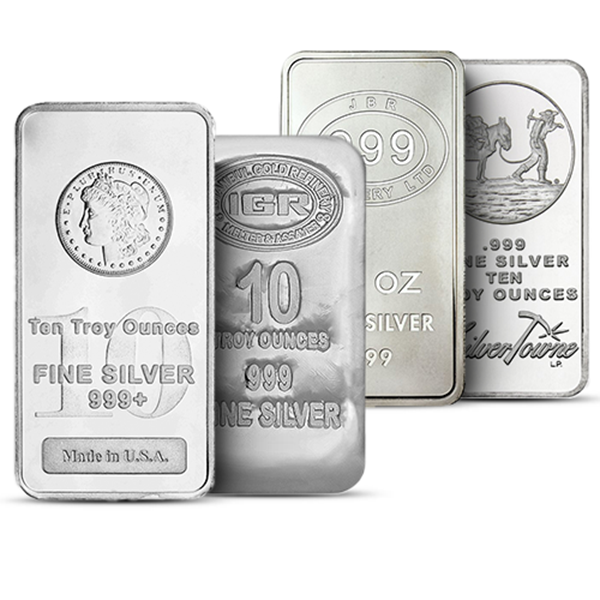 Buy 10 Oz Silver Bar - Random Design (New) | Monument Metals - Monument ...