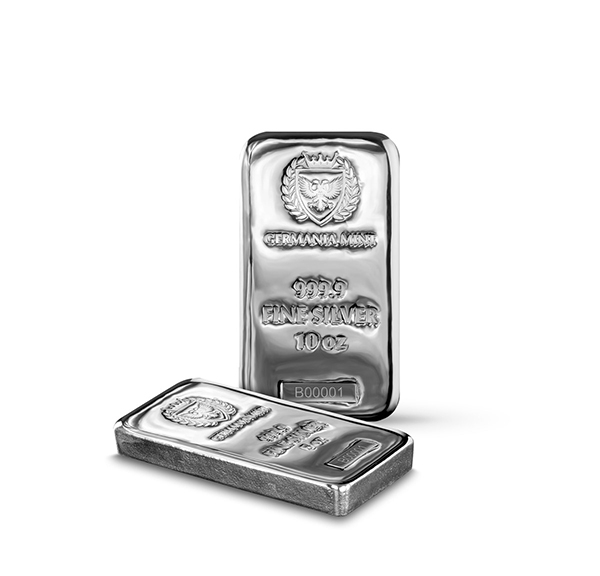 Buy the Germania Mint 10 Oz Silver Bar (New) | Monument Metals - Monument  Metals