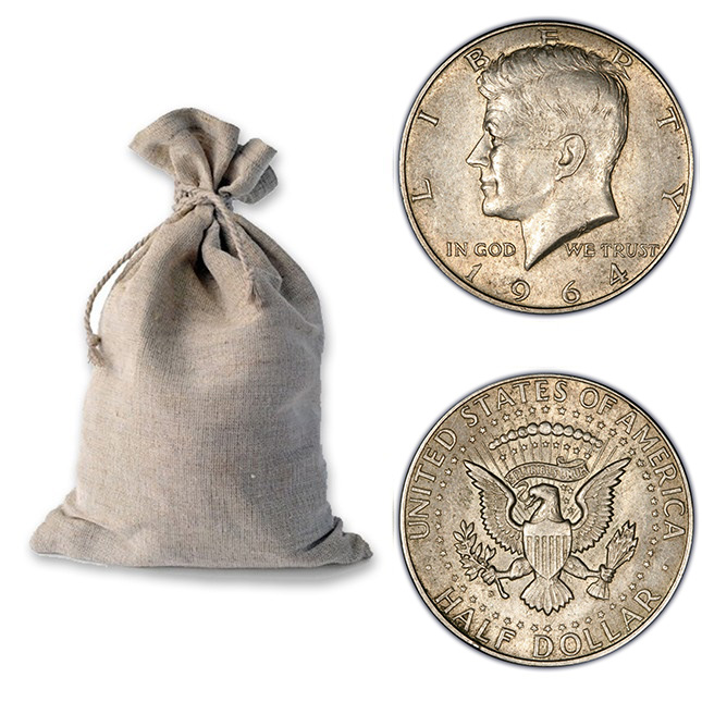 At Auction: 1964 90% Silver Kennedy Half Dollar - 30 Coins. 15 Coins From  Denver And 15 From Philadelphia.